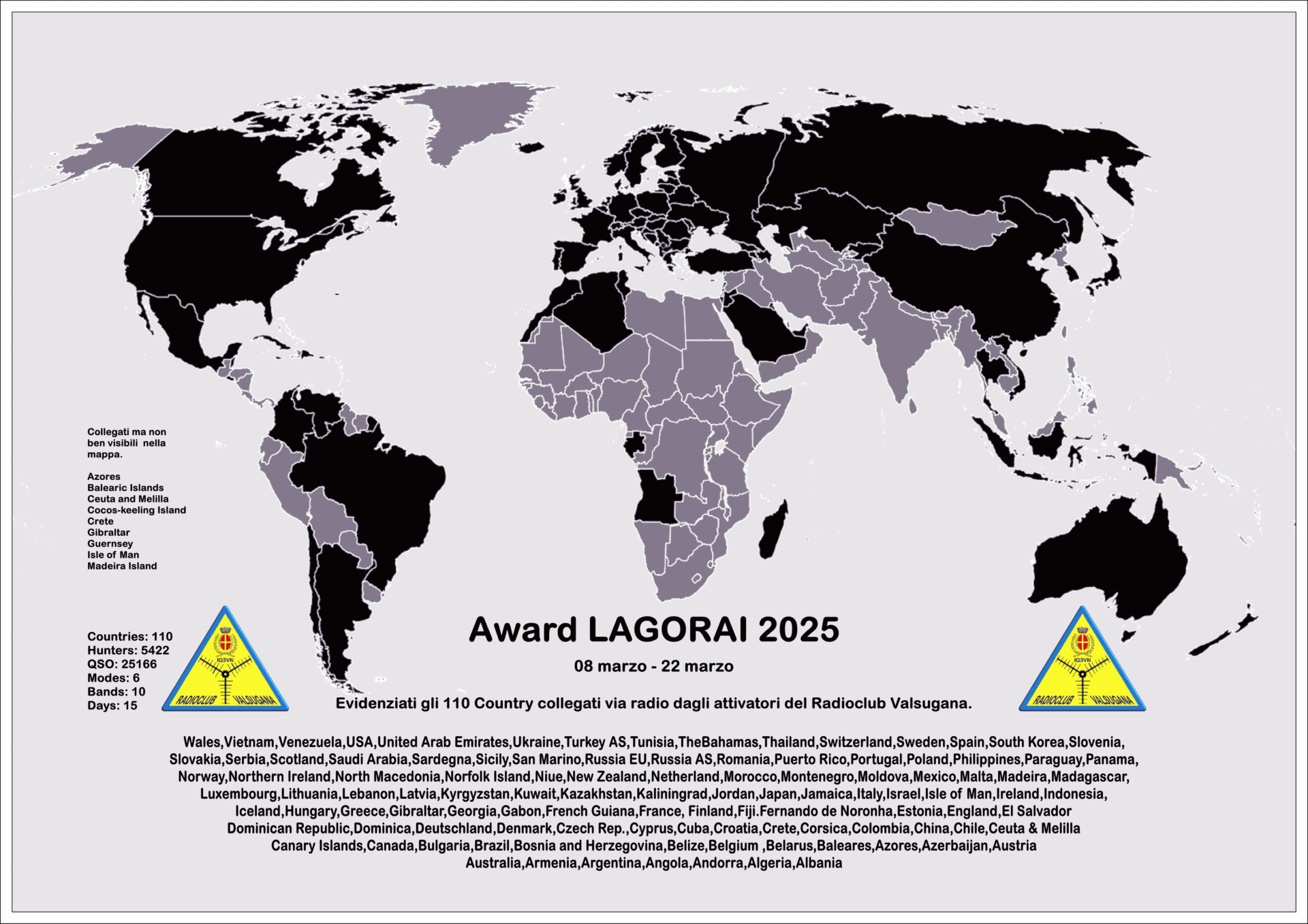 RCV - Country collegati LAGORAI 2025